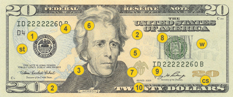 All Us Banknotes Security Features In Detail